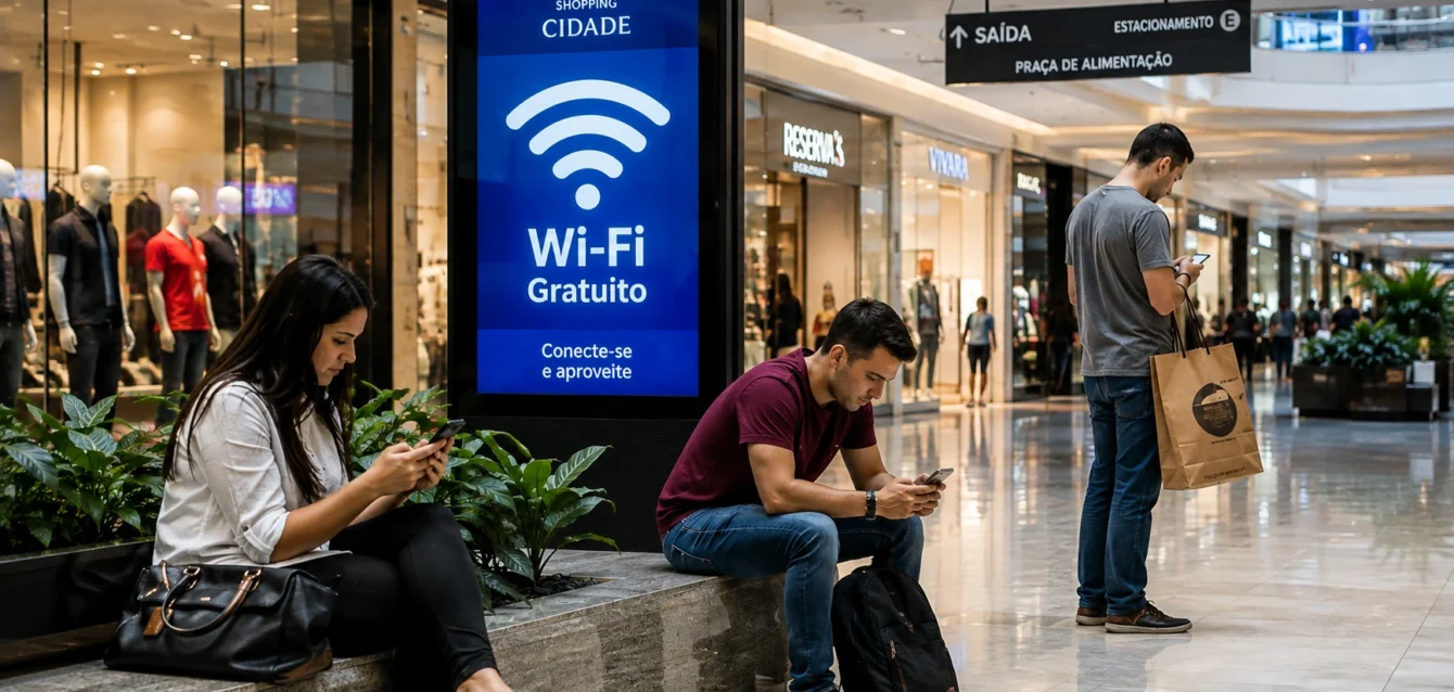 Casos de uso de Wi-Fi Marketing para Shopping Centers