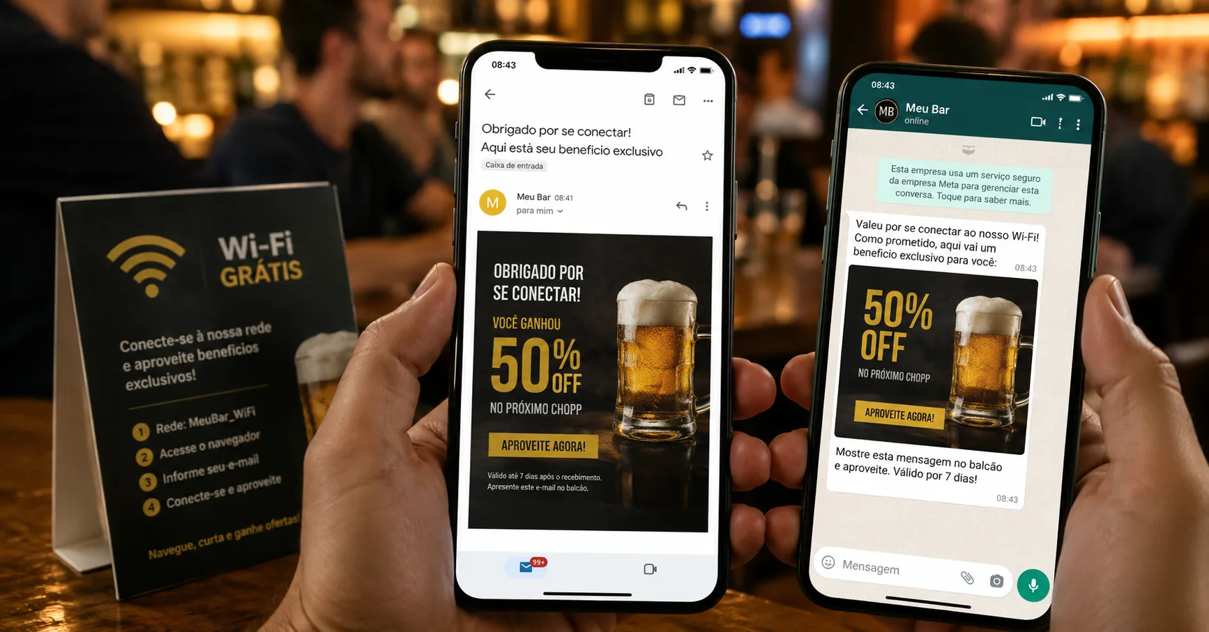 Como criar campanhas automáticas após o login no Wi-Fi