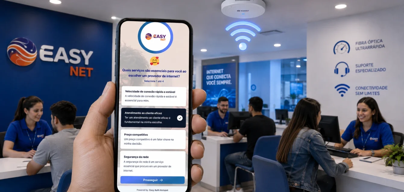 Como criar pesquisas de satisfação usando hotspot Wi-Fi