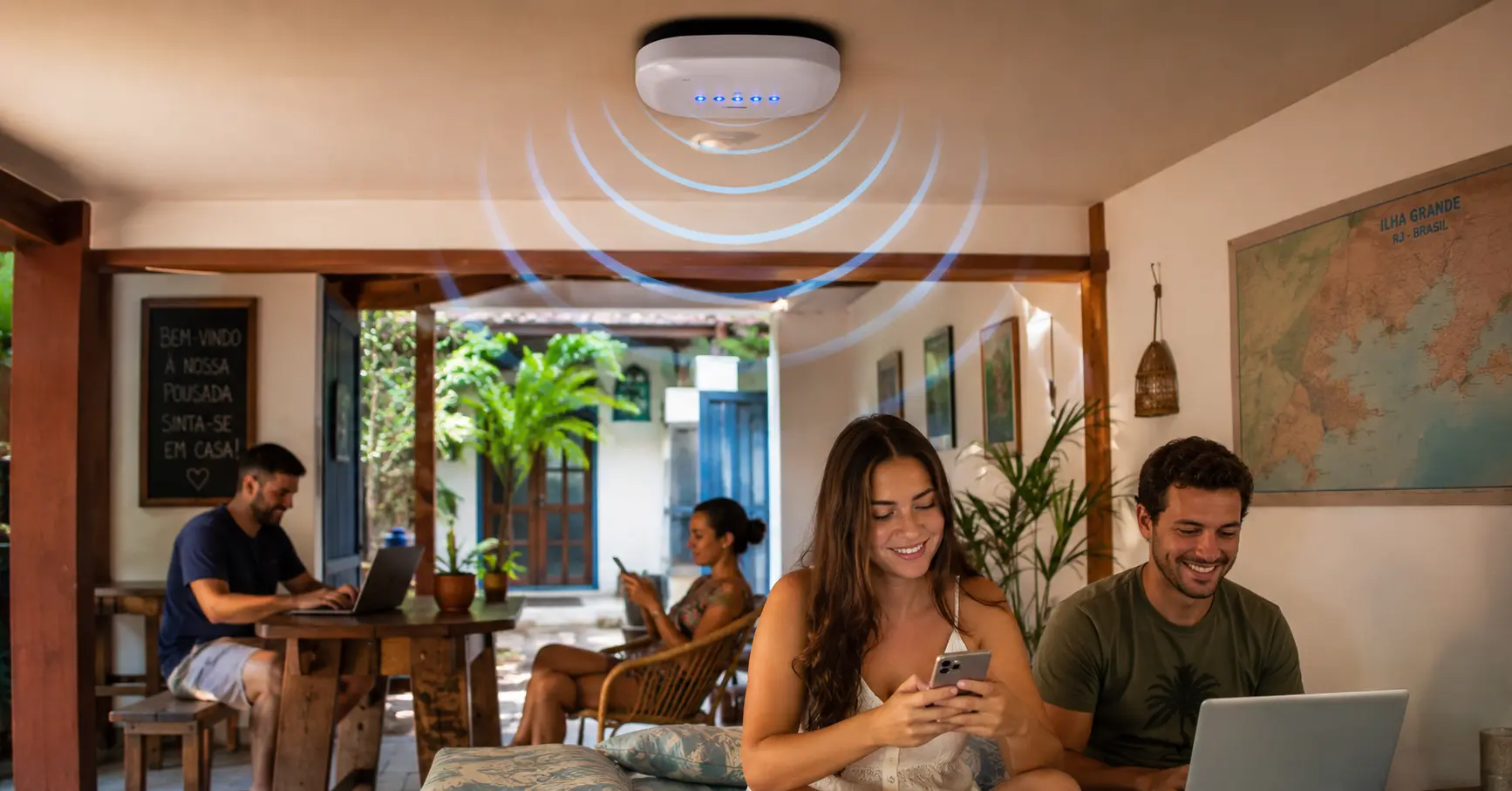 Hotspot Wi-Fi para pousadas: benefícios e exemplos práticos