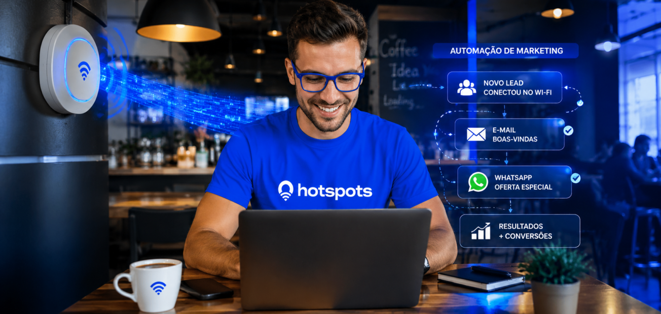 Hotspot Wi-Fi e automação de marketing